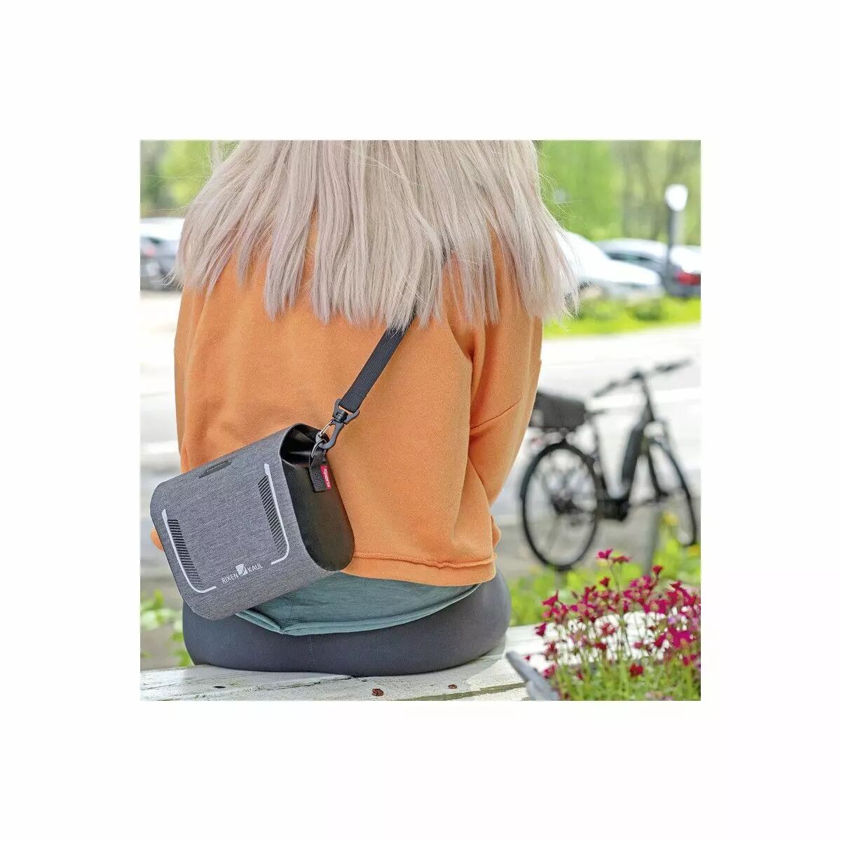 Sacoche Baggy mini avant étanche gris chiné KLICKFIX