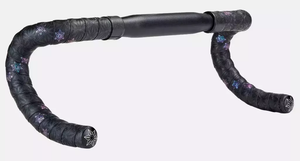 Ruban de cintre Supacaz - Super Sticky Kush Galaxy Tape SPECIALIZED OIL SLICK PRINT/ANO BLK PLUGS