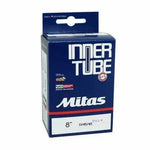 CHAMBRE A AIR VELO / POUSSETTE 8 X 1 1/4 RUBENA VALVE STANDARD COUDEE 45°