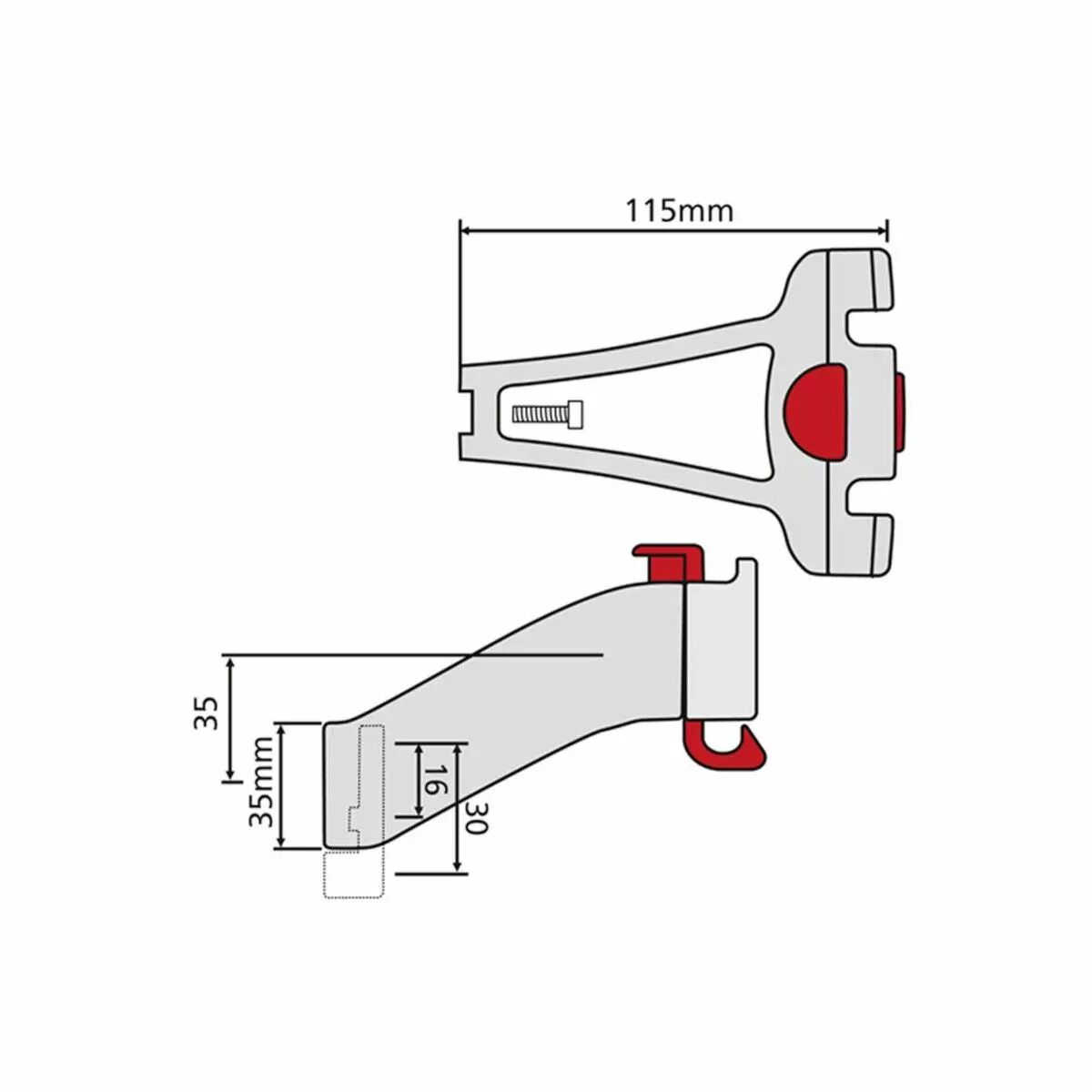 Fixation Longue pour tube de direction KLICKFIX