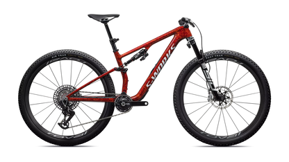 Vélo Specialized Epic 8 Sw Gloss Fiery Red Dry Impasto/Metallic White Silver