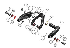 Biellette pour Orbea Rise carbon 2023 2-piece linkage+yoke Rise