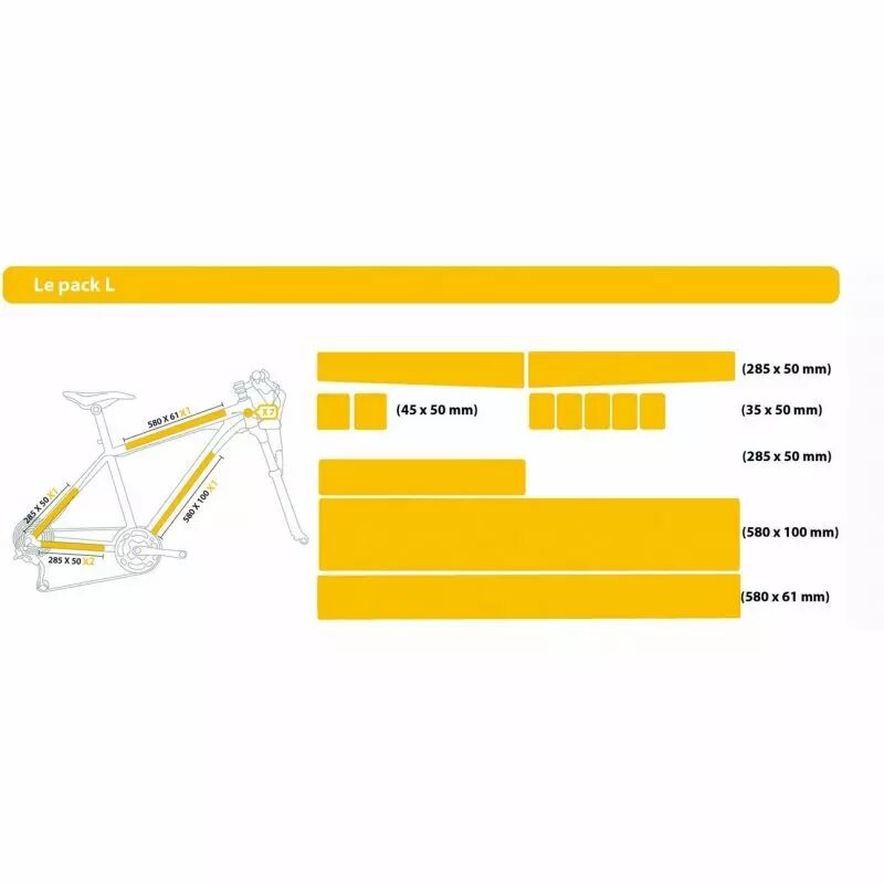 Protection de cadre AutoCollante CLEAR PROTECT Pack L Enduro Mat