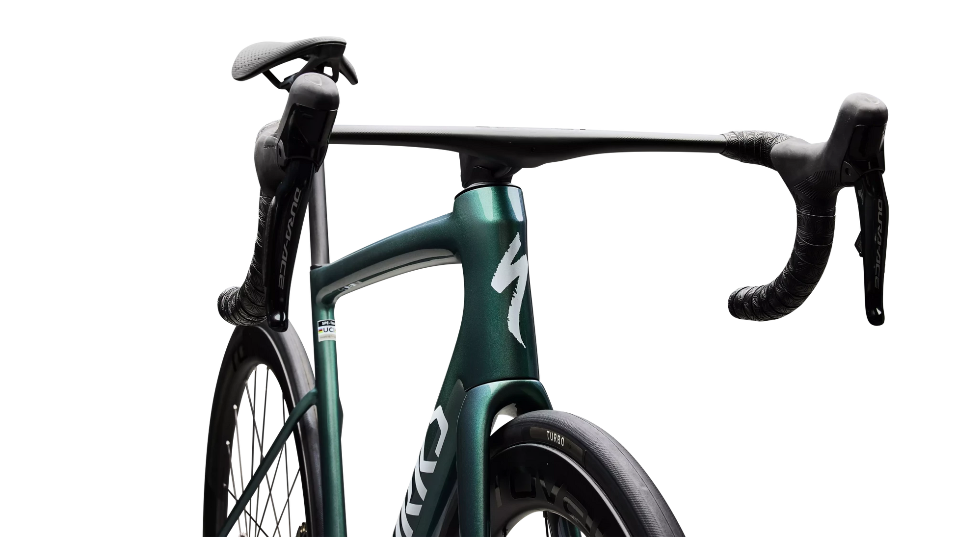 Vélo Specialized Tarmac Sl8 Sw Di2 Gloss Premium Fjord Metallic/White Metallic Silver