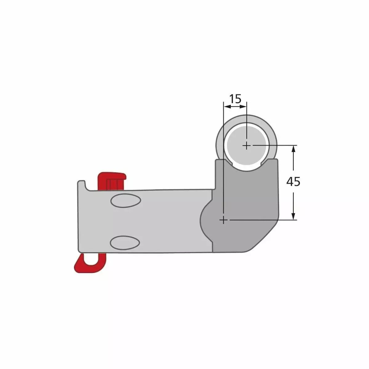 Klickfix Extension à 90° pour K0211EB/EBL k0211DC