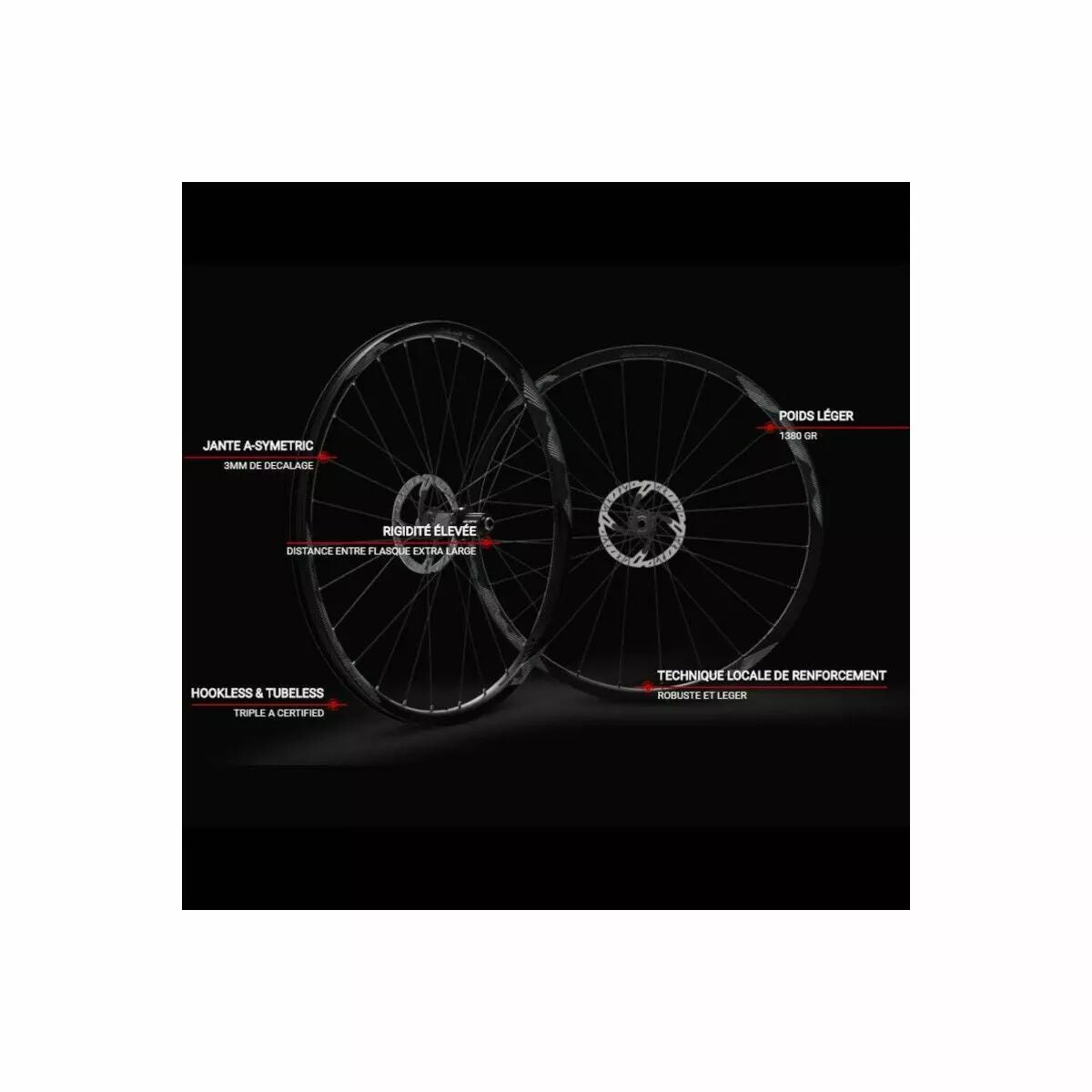 SCOPE Paire de roues VTT 29" à disque shimano