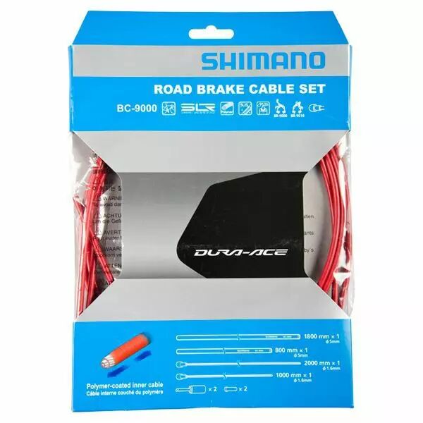 SHIMANO Kit Cables Gaines De Frein Dura-Ace BC-9000 Polymer Rouge