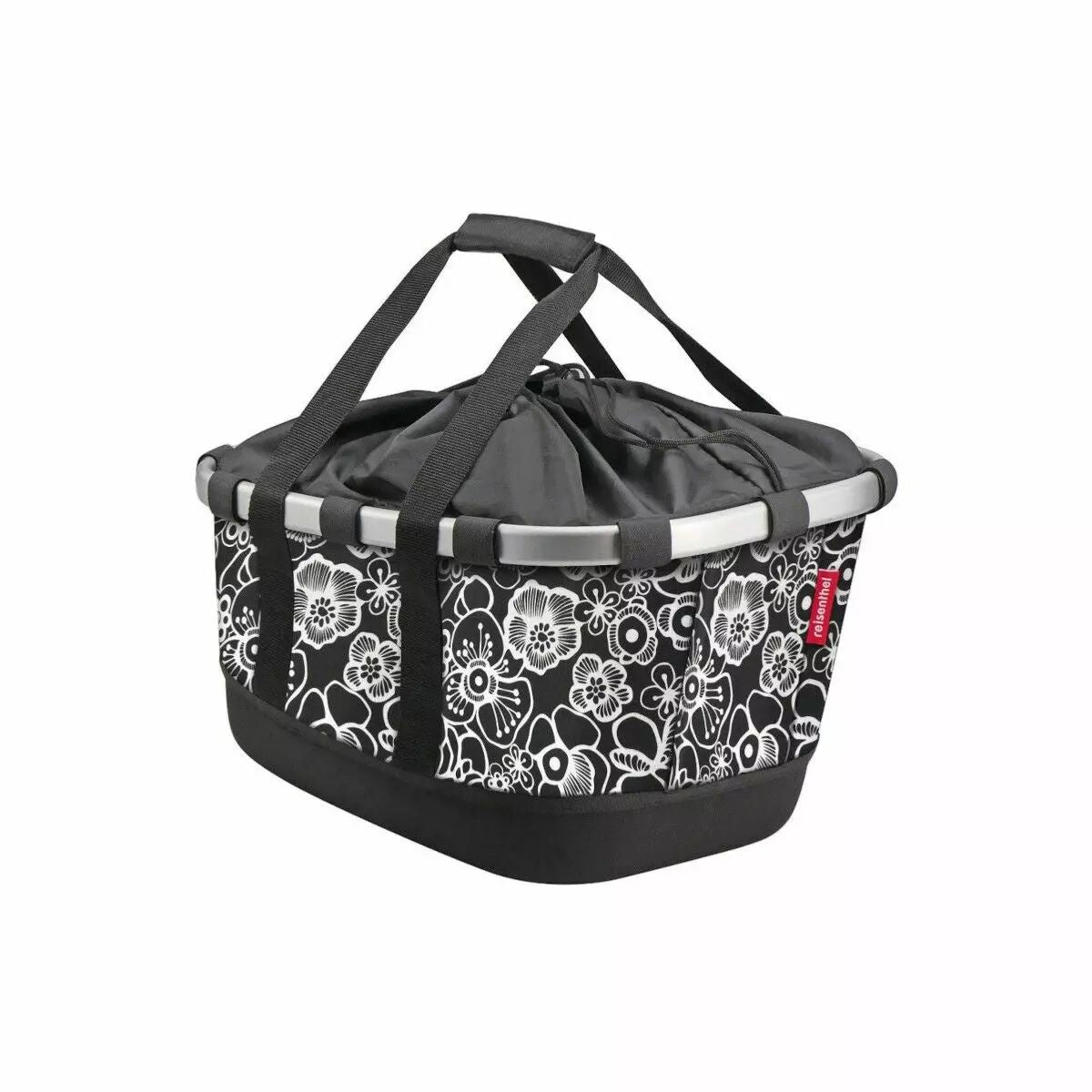 KlickFix BIKEBASKET GT pour Racktime Fleurs noires