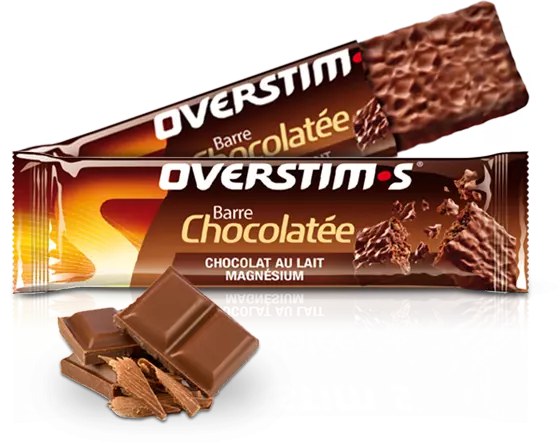 Barre Chocolat au lait Magnésium OVERSTIMS