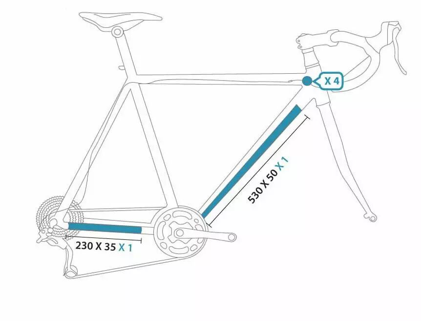 Protection AutoCollante CLEAR PROTECT Pack Velo S Brillant (spécial Route)