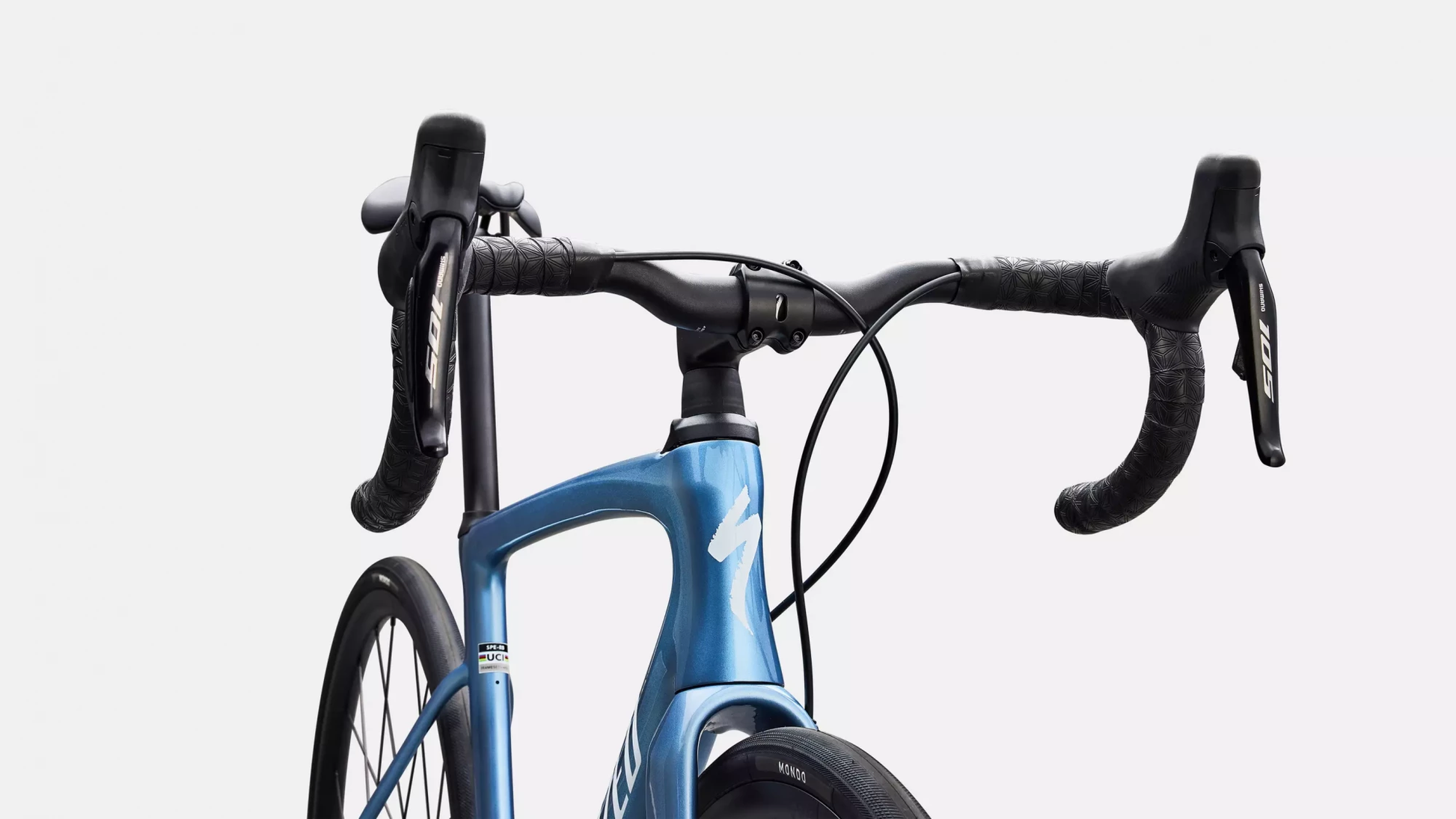 Vélo Specialized Roubaix Comp Di2 Gloss Glacial Metallic/White