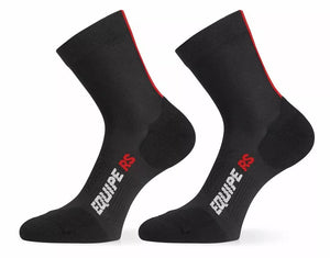 Chaussettes RS ASSOS Noir/Rouge