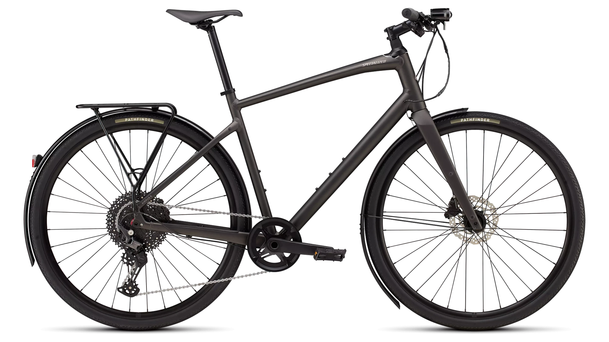 Vélo Specialized Sirrus X 4.0 Satin Metallic Obsidian/Desert Metallic Frost Reflective