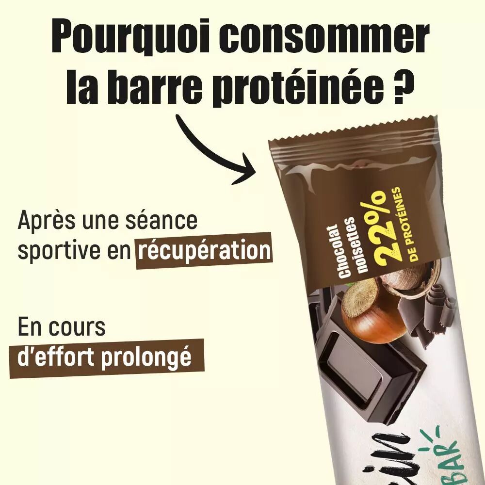 Barre Protéinée Parfum Chocolat/Noisette OVERSTIMS