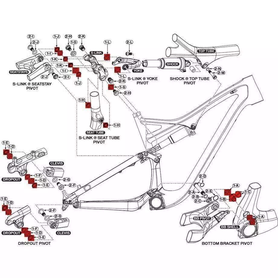 Kit de roulements SPECIALIZED pour Camber 2016-2018