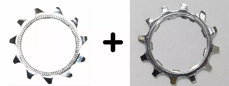 Pignons MICHE pour 8/9V Shimano 11 dents départ + 12 dents DEUXIEME POSITION