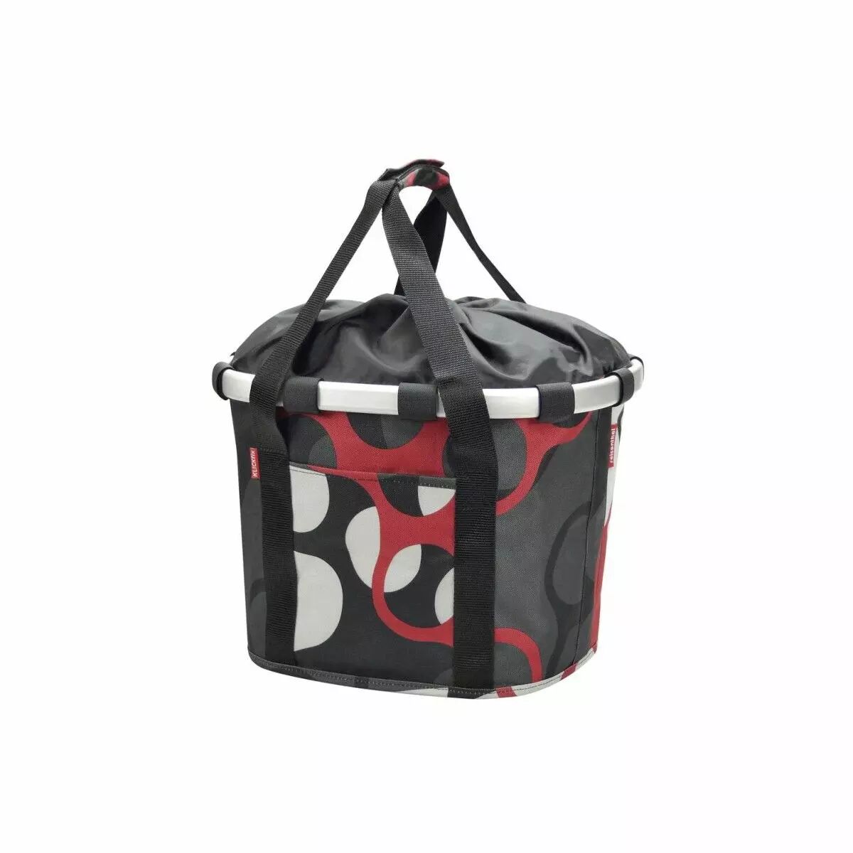 Sacoche/panier Bikebasket anneaux noir/rouge KLICKFIX