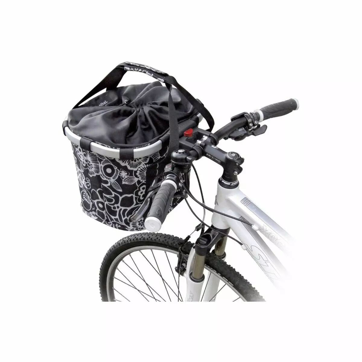 Sacoche/panier Bikebasket fleur noir KLICKFIX