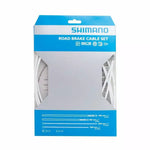 Kit Cables Gaines Frein Route SHIMANO, Blanc, PTFE