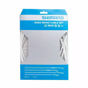 Kit Cables Gaines Frein Route SHIMANO, Blanc, PTFE
