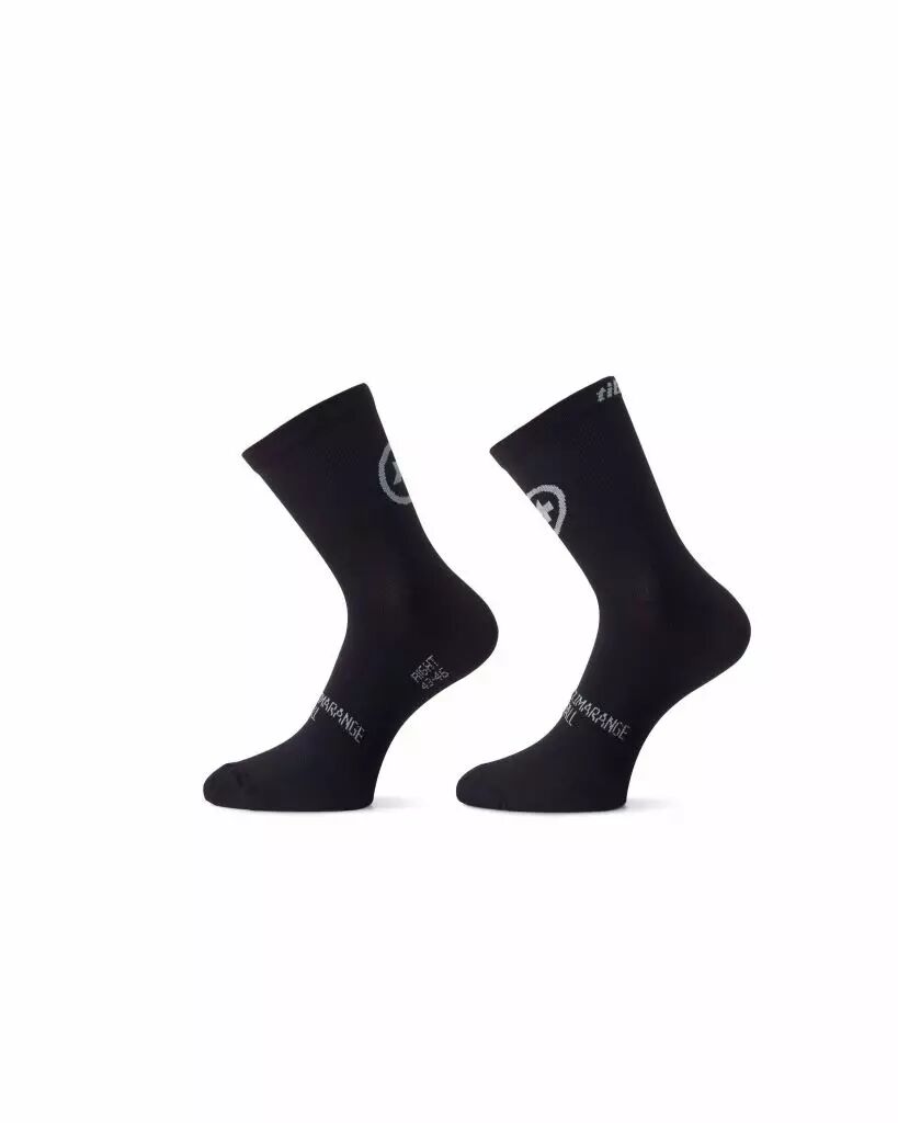 Assos Chaussettes TiburuSock Evo8 Twinpack Noires (lot de 2 paires)