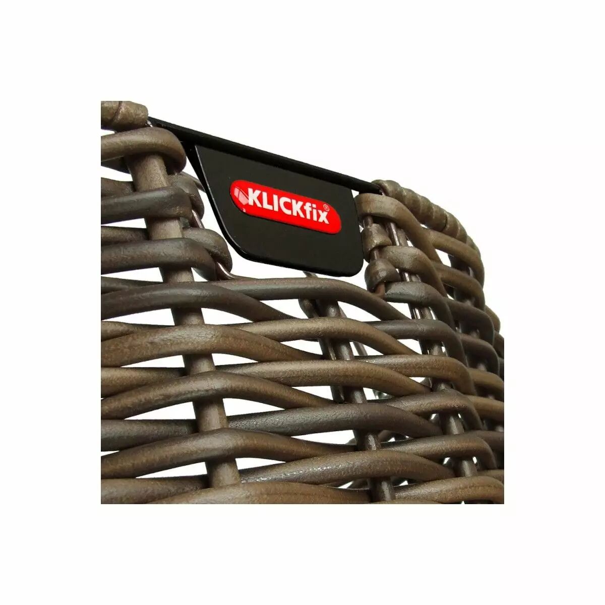 Panier Structura Ovale Noir-Marron KLICKFIX