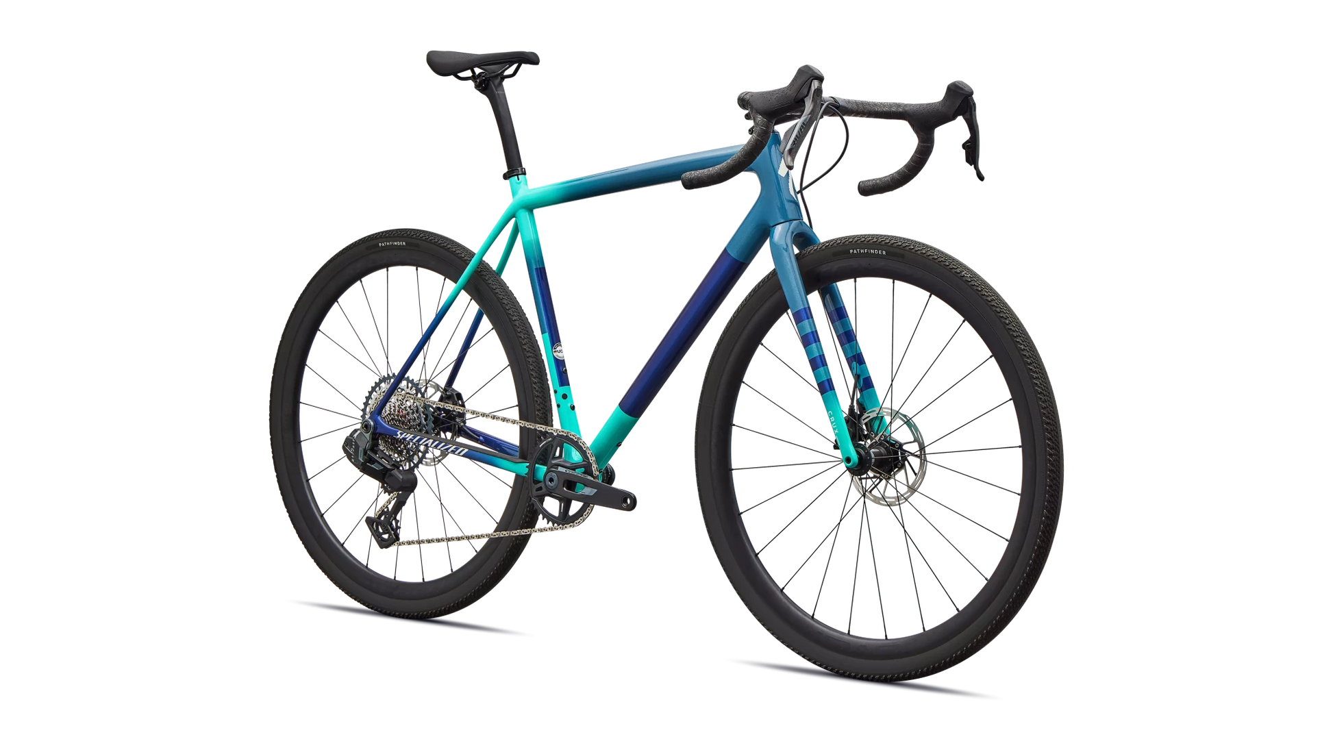 Vélo Specialized Crux Expert Axs Grey Blue/Lagoon Blue/Dune White/Majesty Blue