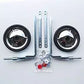 Stabilisateur paire roues acier chrome