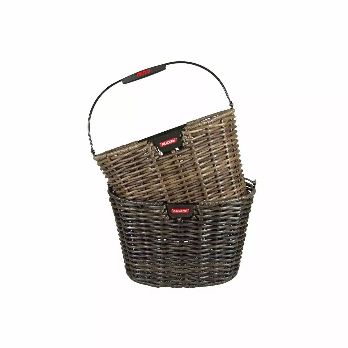 Panier Structura Ovale Noir-Marron KLICKFIX