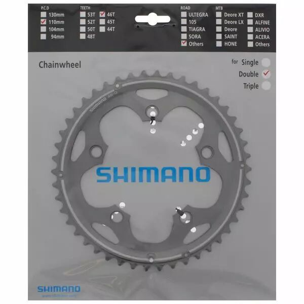 SHIMANO Plateau 46D-G Cyclocross FC-CX50 Argent