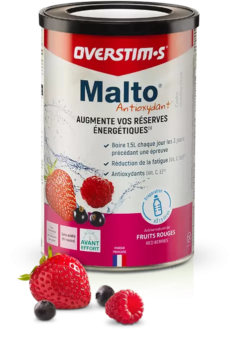 Malto Antioxydant Pot Fruits rouge 450g OVERSTIMS