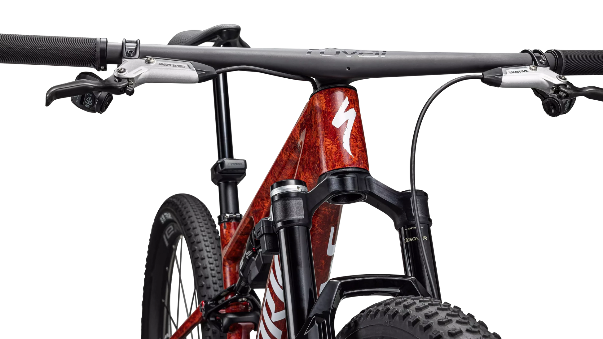 Vélo Specialized Epic 8 Sw Gloss Fiery Red Dry Impasto/Metallic White Silver