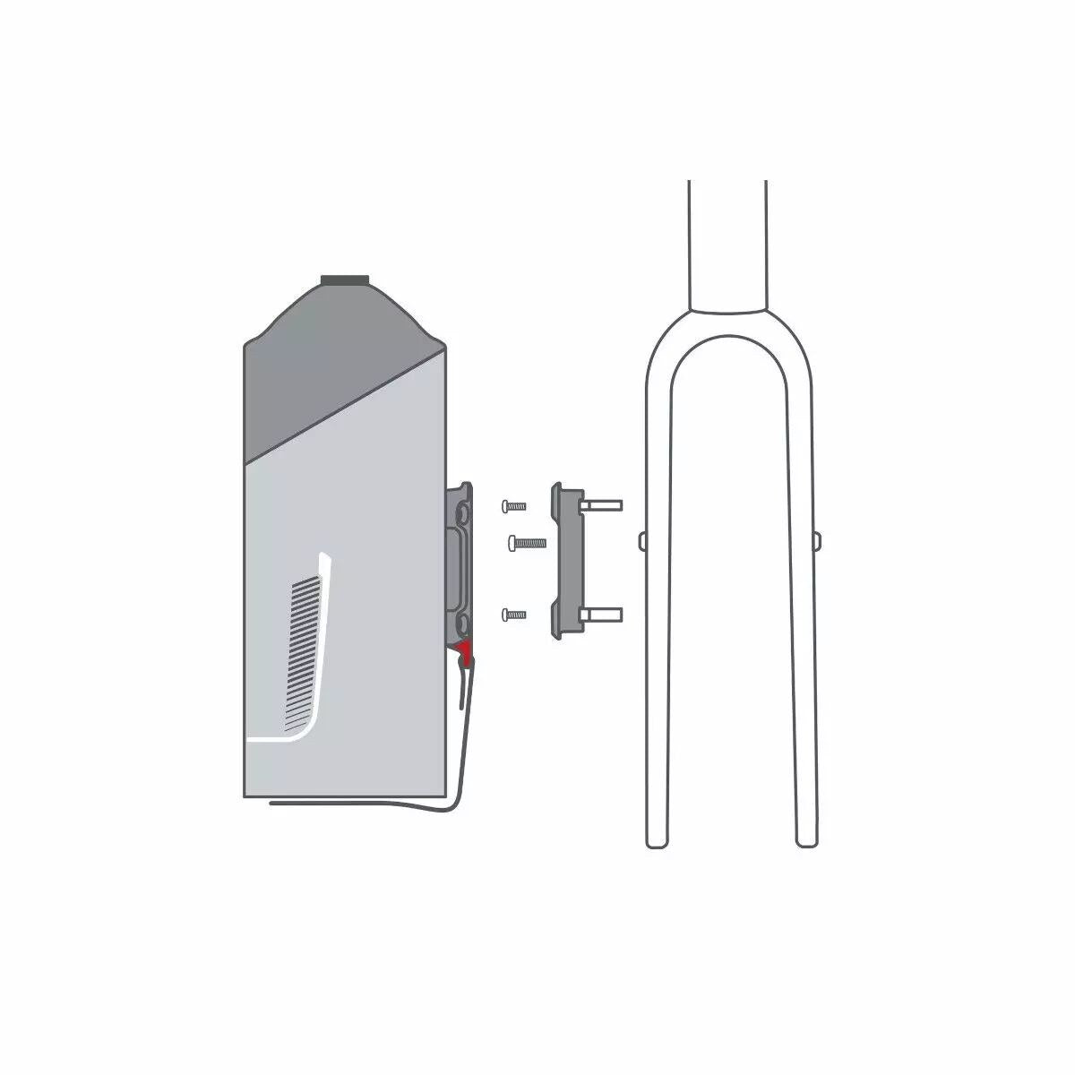 Adaptateur Duo Unifit extra plat pour cadre avec sangles KLICKFIX