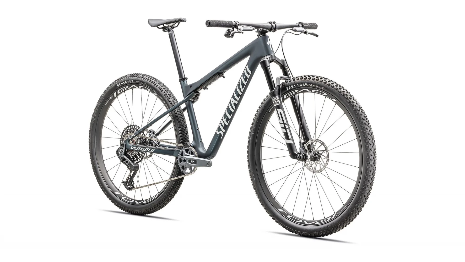 Vélo Specialized Epic Wc Expert Satin Metallic Deep Lake/White/Pearl