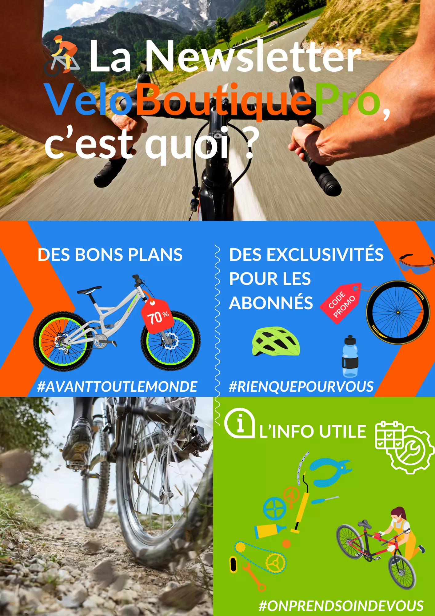 Newsletter VeloBoutiquePro.com et ses nombreux avantages