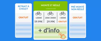 3 livraisons diff�rentes possibles pour votre v�lo chez VeloBoutiquePro.com dont 2 gratuites