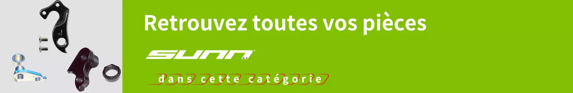 Retrouvez toutes les pi�ces d�tach�es pour v�los de la marque fran�aise Sunn au meilleur prix chez VeloBoutiquePro.com