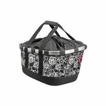 BIKEBASKET GT pour Uniklip 2 Fleurs noires KLICKFIX