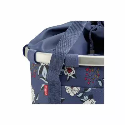 Panier Bikebasket bleu fleuri KLICKFIX