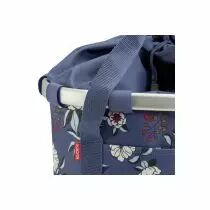 Panier Bikebasket bleu fleuri KLICKFIX