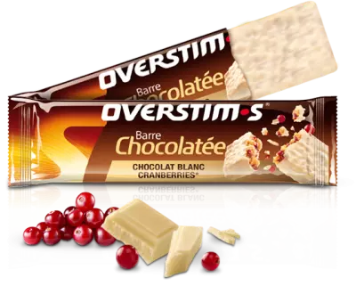 Barre OVERSTIMS Chocolat blanc - Cranberries