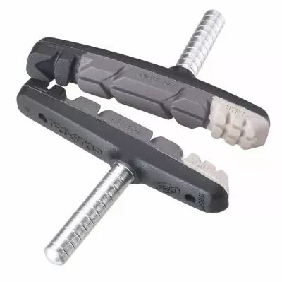 BBB MTB CantiStop BBS-07 - Lot De 4 Patins De Frein Cantilever 72 Mm - Caoutchouc Semi-rigide, Structure Autonettoyante - Noir