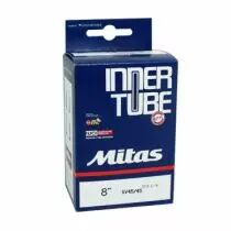 CHAMBRE A AIR VELO / POUSSETTE 8 X 1 1/4 RUBENA VALVE STANDARD COUDEE 45°