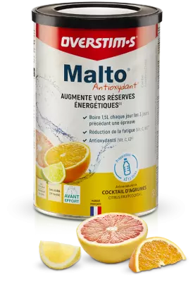 Malto Antioxydant Pot Cocktail d\'agrumes 450g OVERSTIMS