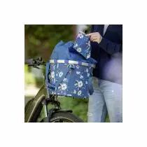 Panier Bikebasket bleu fleuri KLICKFIX
