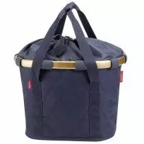 Panier Bikebasket bleu nuit arceau or KLICKFIX