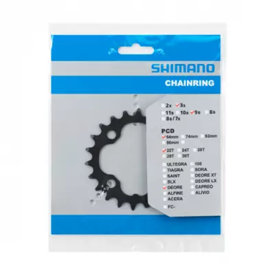 Plateau Shimano 22D FC-MT300 Noir (pour 44-32-22)