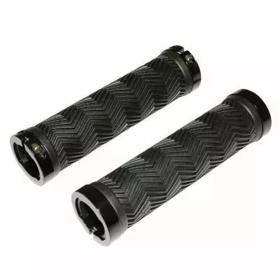 Poign�es City/VTT Newton Chevrons noir avec 2x collier noir