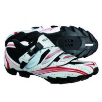 SHIMANO Chaussures VTT M087 Blanc/Rouge Pointure 41