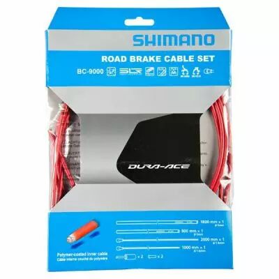 SHIMANO KIT CABLES et GAINES FREIN DA-9000 TRAITEMENT POLYMERE, ROUGE